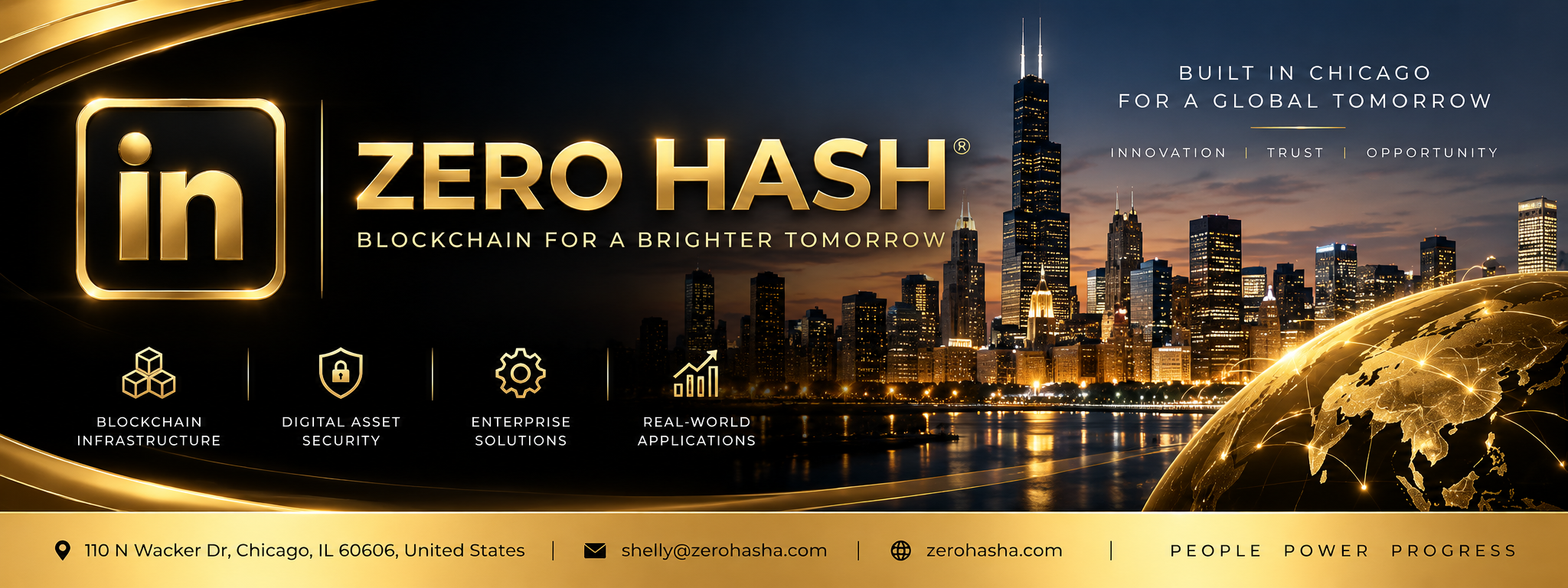 Zero Hasha Chicago corporate banner